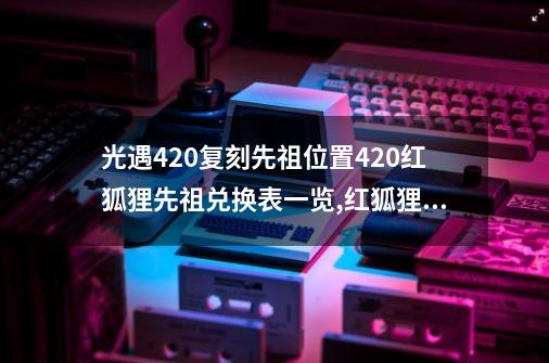 光遇4.20复刻先祖位置4.20红狐狸先祖兑换表一览,红狐狸面具先祖停留多长时间-第1张-游戏相关-泓泰