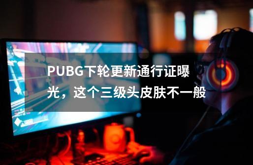 PUBG下轮更新通行证曝光，这个三级头皮肤不一般-第1张-游戏相关-泓泰