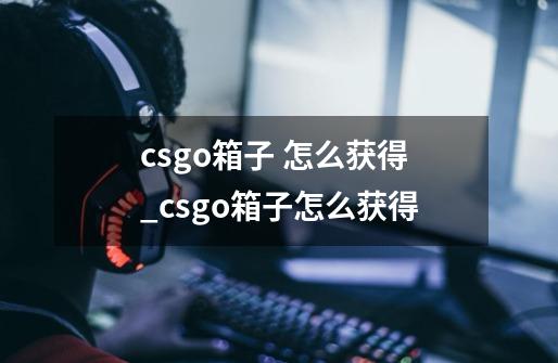 csgo箱子 怎么获得_csgo箱子怎么获得-第1张-游戏相关-泓泰