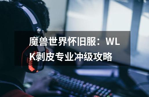 魔兽世界怀旧服：WLK剥皮专业冲级攻略-第1张-游戏相关-泓泰