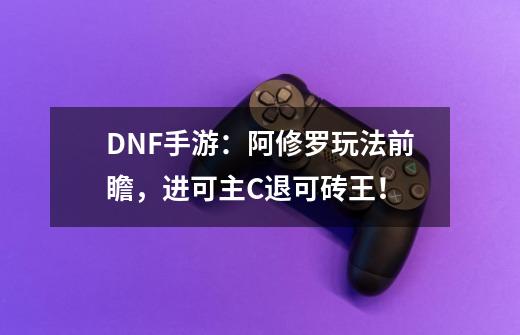 DNF手游：阿修罗玩法前瞻，进可主C退可砖王！-第1张-游戏相关-泓泰