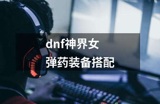 dnf神界女弹药装备搭配-第1张-游戏相关-泓泰