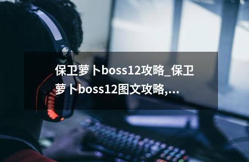 保卫萝卜boss12攻略_保卫萝卜boss12图文攻略,保卫萝卜挑战攻略12-第1张-游戏相关-泓泰