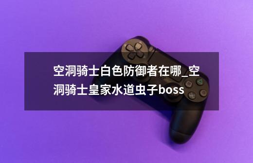 空洞骑士白色防御者在哪_空洞骑士皇家水道虫子boss-第1张-游戏相关-泓泰