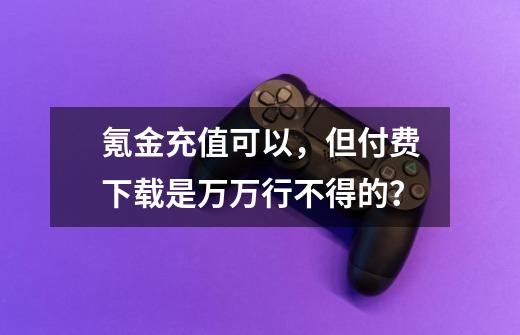 氪金充值可以，但付费下载是万万行不得的？-第1张-游戏相关-泓泰