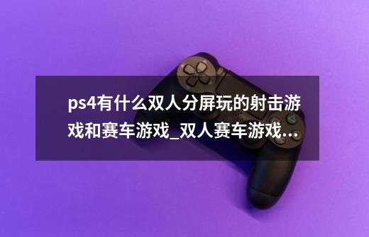 ps4有什么双人分屏玩的射击游戏和赛车游戏_双人赛车游戏单机电脑版-第1张-游戏相关-泓泰