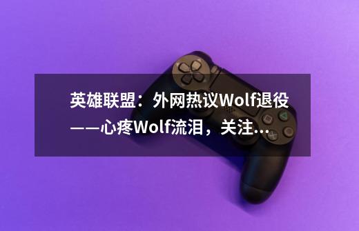 英雄联盟：外网热议Wolf退役——心疼Wolf流泪，关注选手心理健康-第1张-游戏相关-泓泰